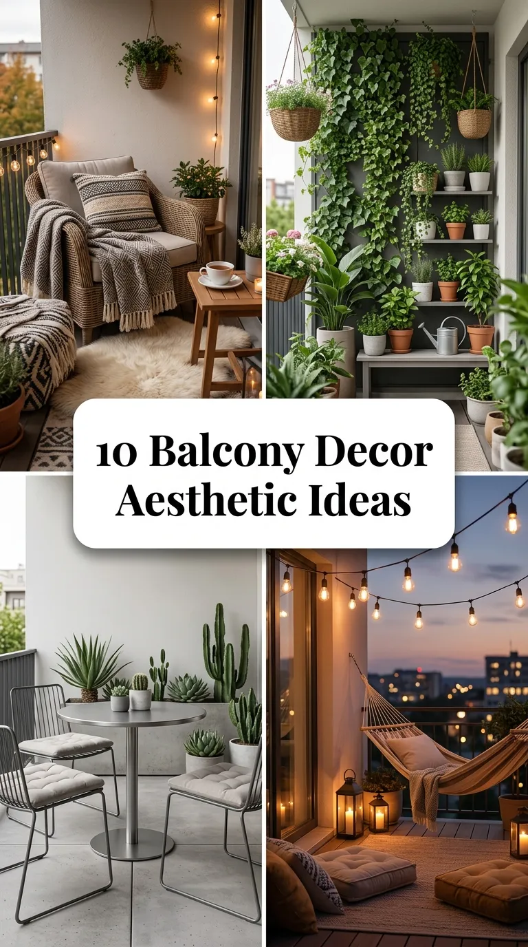 10 Balcony Decor Aesthetic Ideas