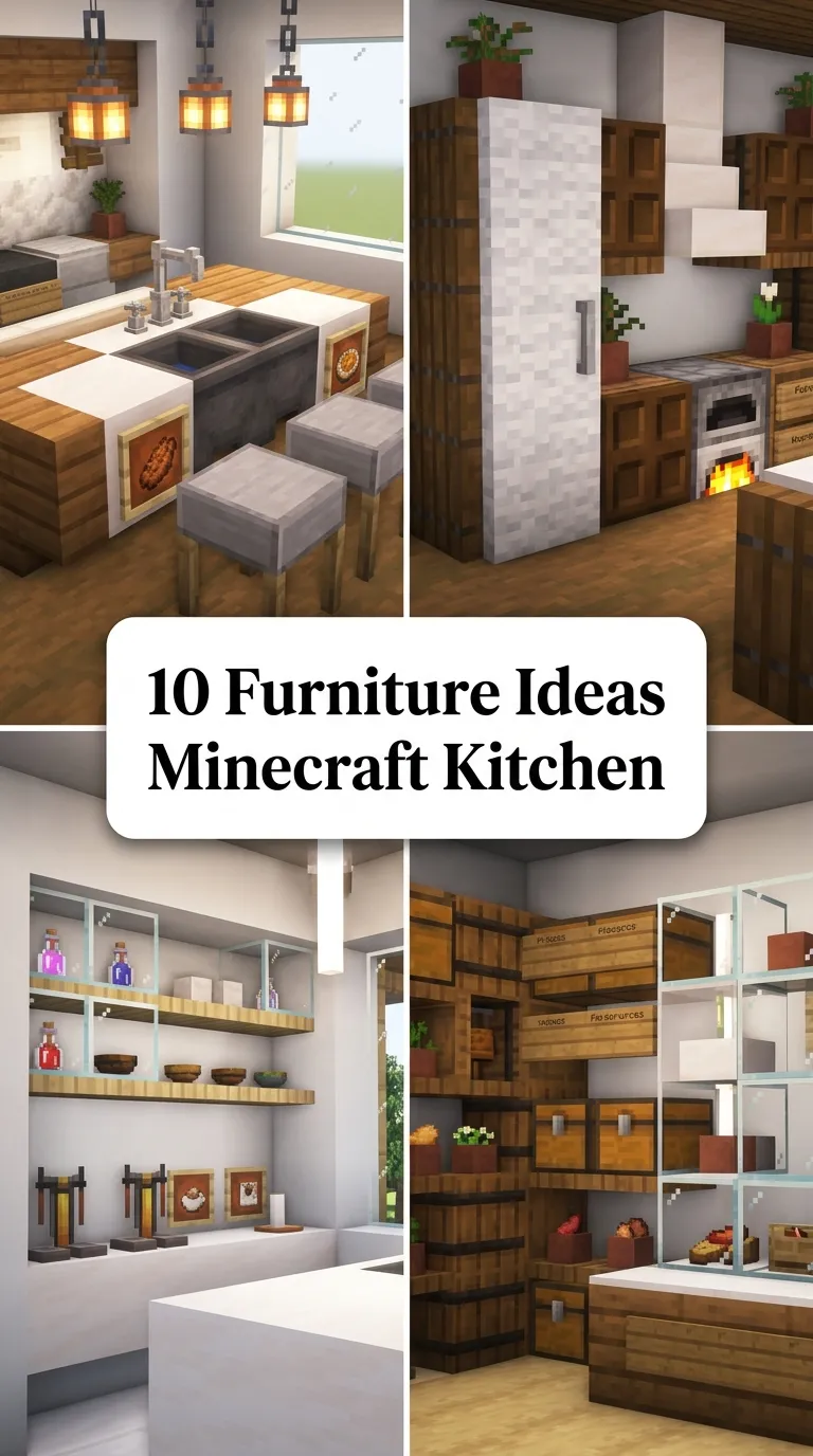 10 Furniture Ideas Minecraft Kitchen