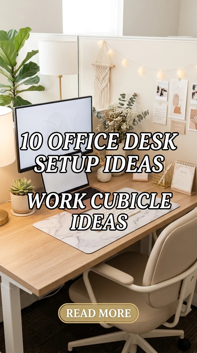10 Office Desk Setup Ideas Work Cubicle Ideas