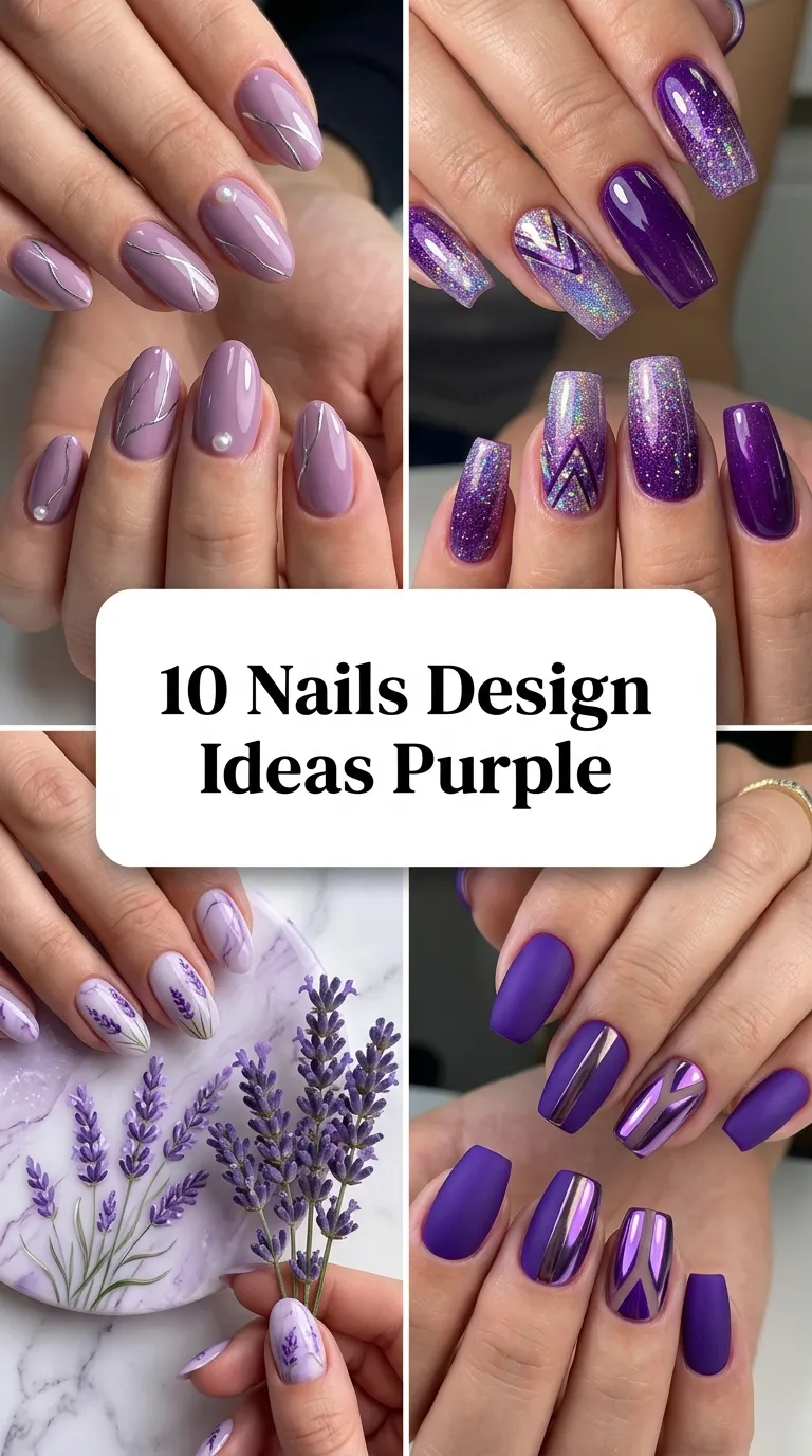 10 Nails Design Ideas Purple