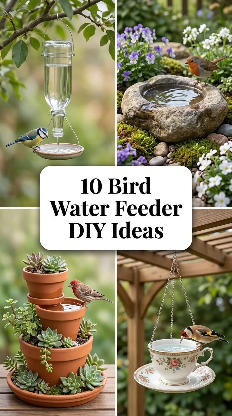 10 Bird Water Feeder DIY Ideas