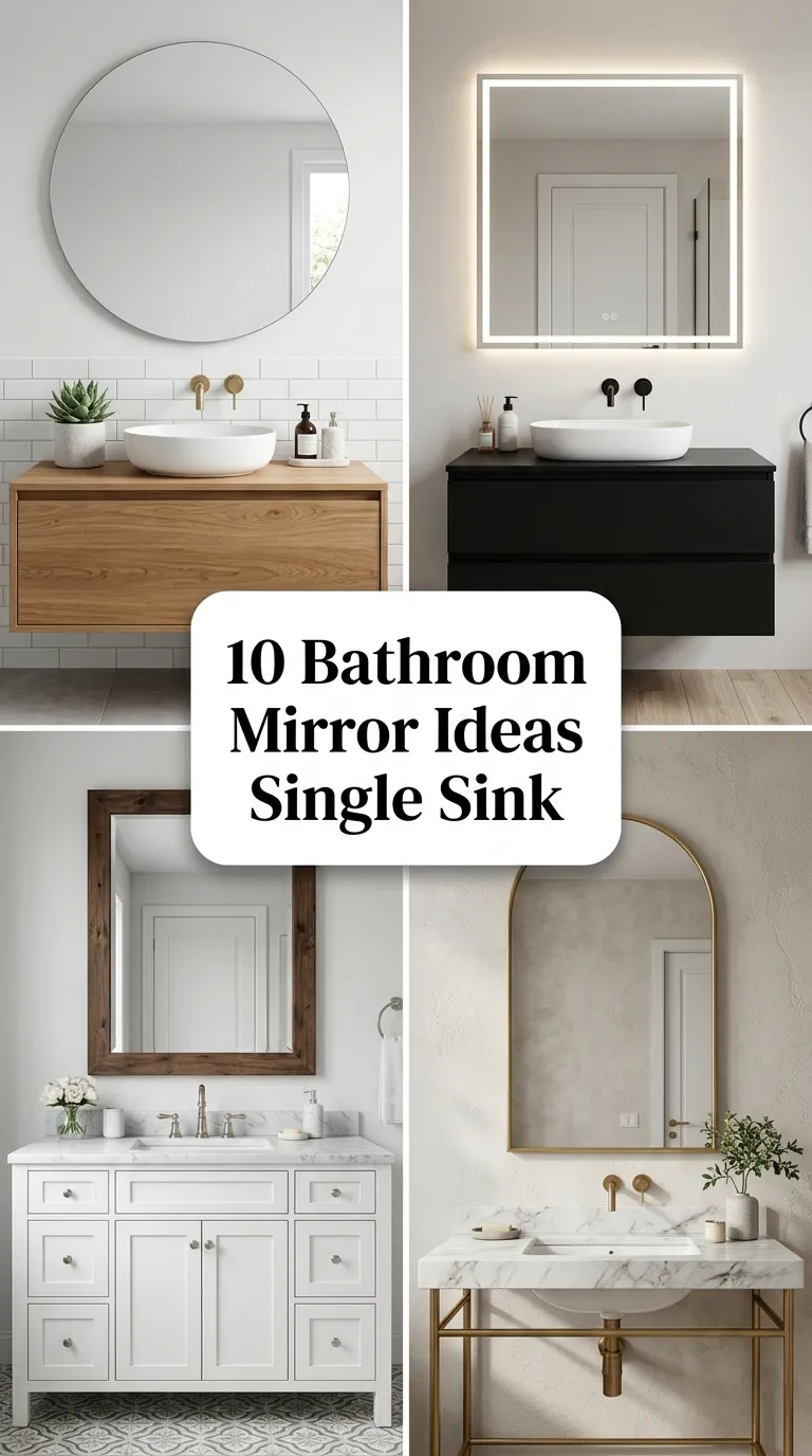 10 Bathroom Mirror Ideas Single Sink