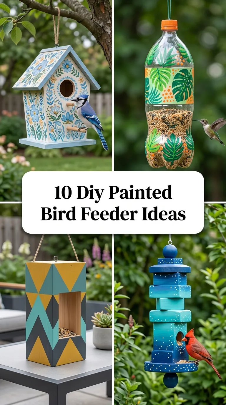 10 DIY Painted Bird Feeder Ideas