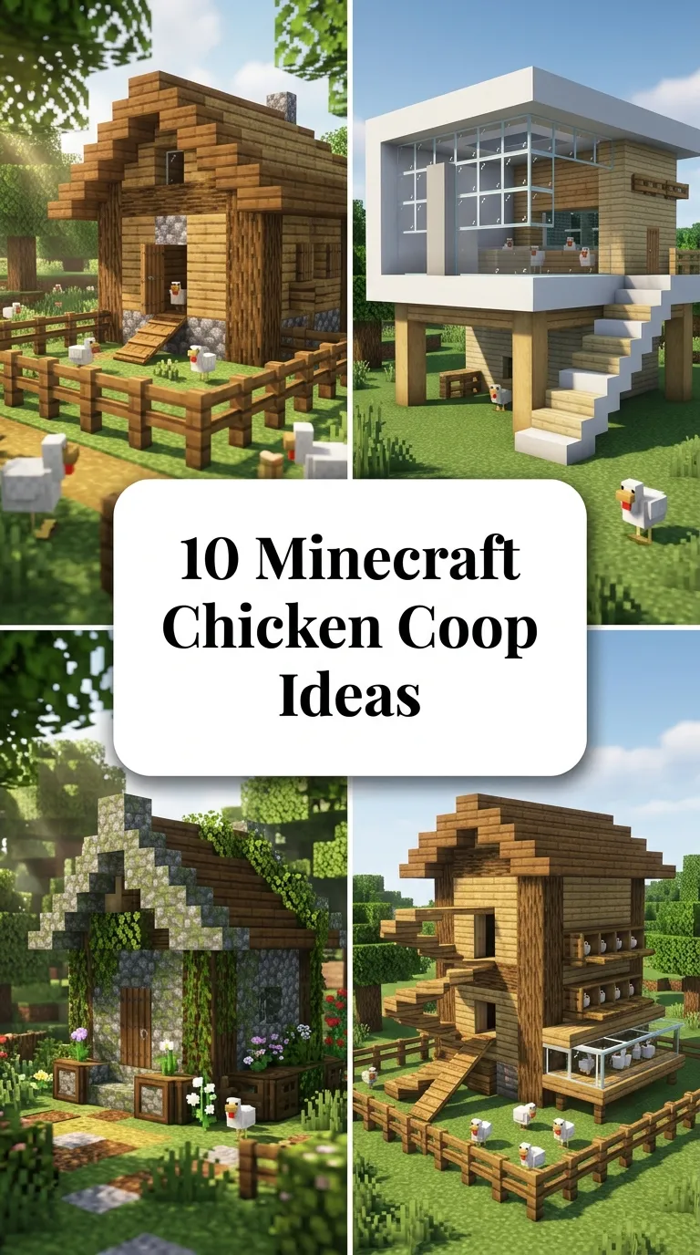 10 Minecraft Chicken Coop Ideas