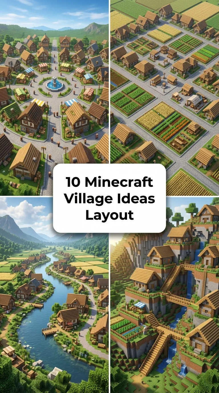 10 Minecraft Village Ideas Layout